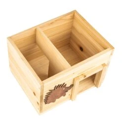 Igelhaus Futterhaus Überwinterung 2 Kammern Tannenholz Unbehandelt -Wrights Gartenladen 10038025 yy 0005 logo