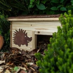 Igelhaus Futterhaus Überwinterung 2 Kammern Tannenholz Unbehandelt -Wrights Gartenladen 10038025 yy 0006 logo