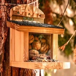 Futterhaus Für Eichhörnchen Flachdach Zedernholz Bitumen Unbehandelt -Wrights Gartenladen 10038115 yy 0005 logo