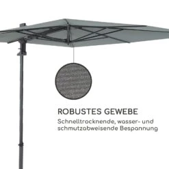 Saint-Tropez Ampelschirm 3-Achsen-Rotation 360° Drehbar 3 X 3,55 M UV-Schutz 50+ -Wrights Gartenladen 10038316 de 0006 logo