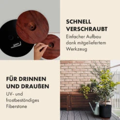 Enspijk Blumentöpfe Walnussholz Polystone Handgemacht 2 Größen -Wrights Gartenladen 10038463 de 0004 usp