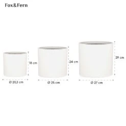 Gendt Pflanztopf Übertopf 3er-Set 3 Größen S/M/L Faserstein In/Outdoor -Wrights Gartenladen 10038475 yy 0005 usp