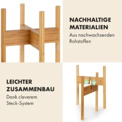 Zeist Pflanzenhalter 3er-Set 2 Höhen Kombinierbar Steck-Design Naturbelassen -Wrights Gartenladen 10038553 de 0004 usp