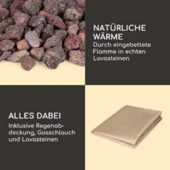 Isaris Gas-Feuerstelle 40.000BTU/13kW Abdeckung Edelstahlbrenner -Wrights Gartenladen 10039402 de 0006 logo