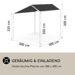 Blumfeldt La Rochelle Gazebo Schrägdach UV 50+ Aluminium Polyester -Wrights Gartenladen 10040098 de 0004 logo