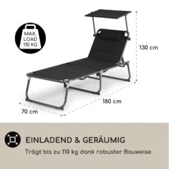 Amalfi Sonnenliege 70 X 37 X 200 Cm Sonnenblende 5-stufige Rückenlehne Stahlrohr Witterungsbeständig -Wrights Gartenladen 10040101 de 0004 logo