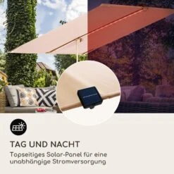 Blumfeldt Bayonne Sonnenschirm 130 X 180 Cm Polyester UV 50 Solar LED -Wrights Gartenladen 10040103 de 0006 logo