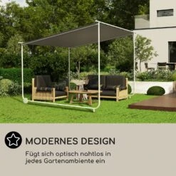 Nantes Pavillon Gazebo Sonnendach 3x3m Polyester Stahlrahmen UV50+ Bodenrollen -Wrights Gartenladen 10040106 de 0005 logo