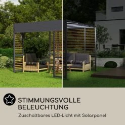 Valence Gazebo 3x3 M UV50+ Wasserabweisend LED-Solar-Beleuchtung Solar-Panel -Wrights Gartenladen 10040112 de 0004 logo