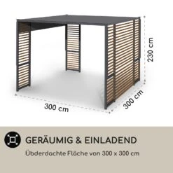 Valence Gazebo 3x3 M UV50+ Wasserabweisend LED-Solar-Beleuchtung Solar-Panel -Wrights Gartenladen 10040112 de 0006 logo