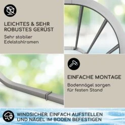 Orleans Gazebo 300 X 220 X 300 Cm Schiebedach UV-Schutz 50+ Leicht 8 Orleans Gazebo 300 X 220 X 300 Cm Schiebedach UV-Schutz 50+ Leicht -Wrights Gartenladen 10040119 de 0003 logo
