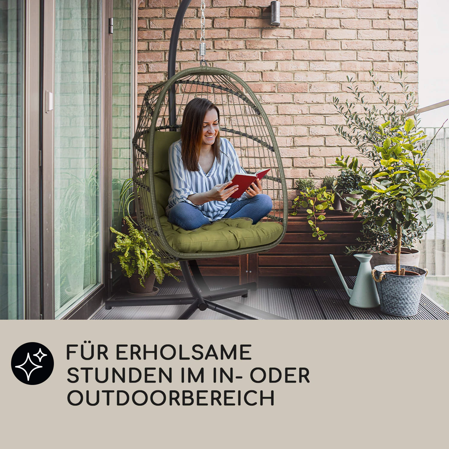 Biarritz Individuelle Hängesessel PE Aluminium Polyrattan 130 Kg 6 Biarritz Individuelle Hängesessel PE Aluminium Polyrattan 130 Kg – Bild 6