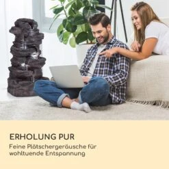 Stonehenge XL Solarbrunnen LED-Beleuchtung Polyresin Li-Ionen-Akku -Wrights Gartenladen 10040348 de 0006 logo