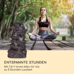 Stonehenge XL Solarbrunnen LED-Beleuchtung Polyresin Li-Ionen-Akku -Wrights Gartenladen 10040348 de 0007 logo