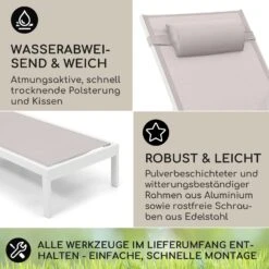 Lucca Lounger Liegestuhl Polyester Aluminium 4-Stufen 8 Lucca Lounger Liegestuhl Polyester Aluminium 4-Stufen -Wrights Gartenladen 10041236 de 0003 usp